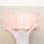 Chanel Trifold Wallet Quilted Caviar Leather Pink Champagne Gold — view 3