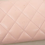 Chanel Trifold Wallet Quilted Caviar Leather Pink Champagne Gold — view 8