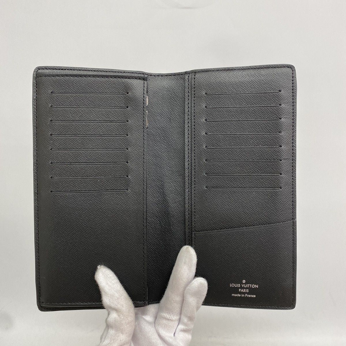 Louis Vuitton Wallet Monogram Eclipse Portefeuille Brazza Black — view 3