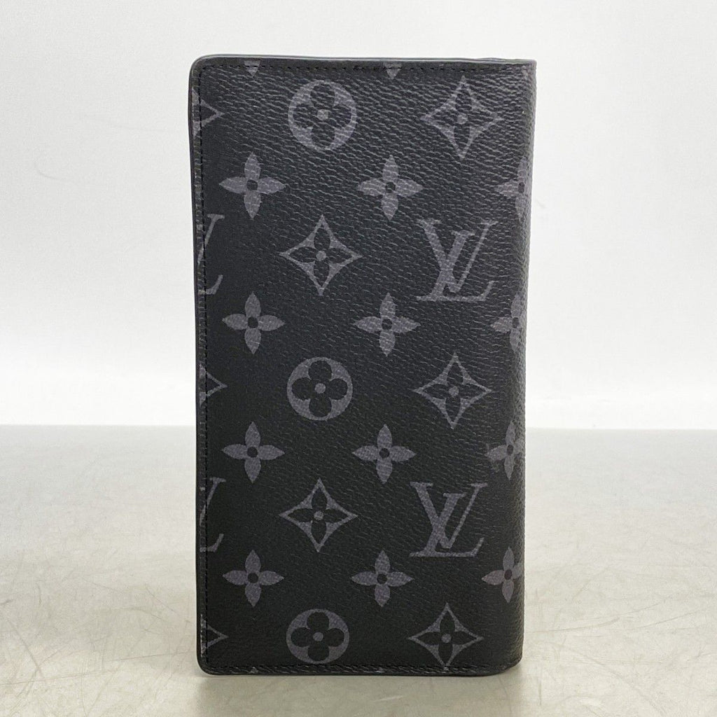 Louis Vuitton Wallet Monogram Eclipse Portefeuille Brazza Black — view 7