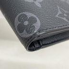 Louis Vuitton Wallet Monogram Eclipse Portefeuille Brazza Black — view 5