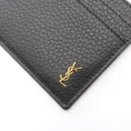 Saint Laurent Paris Card Case Tiny Cassandra Black Leather Holder — view 5