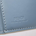 Fendi Trifold Wallet Way Dove Gray Light Blue Leather Way Small — view 5