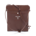 Celine Shoulder Bag Sharp Pouch Takeaway Chocolate Leather Take Away