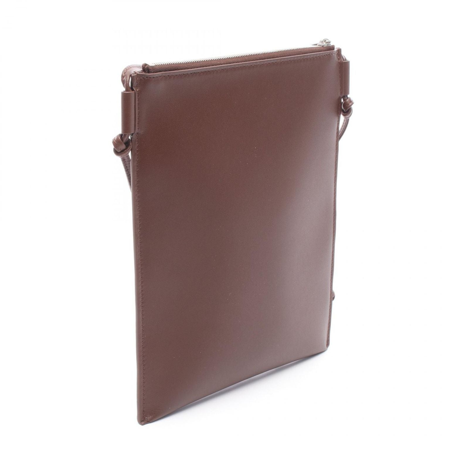Celine Shoulder Bag Sharp Pouch Takeaway Chocolate Leather Take Away — view 2