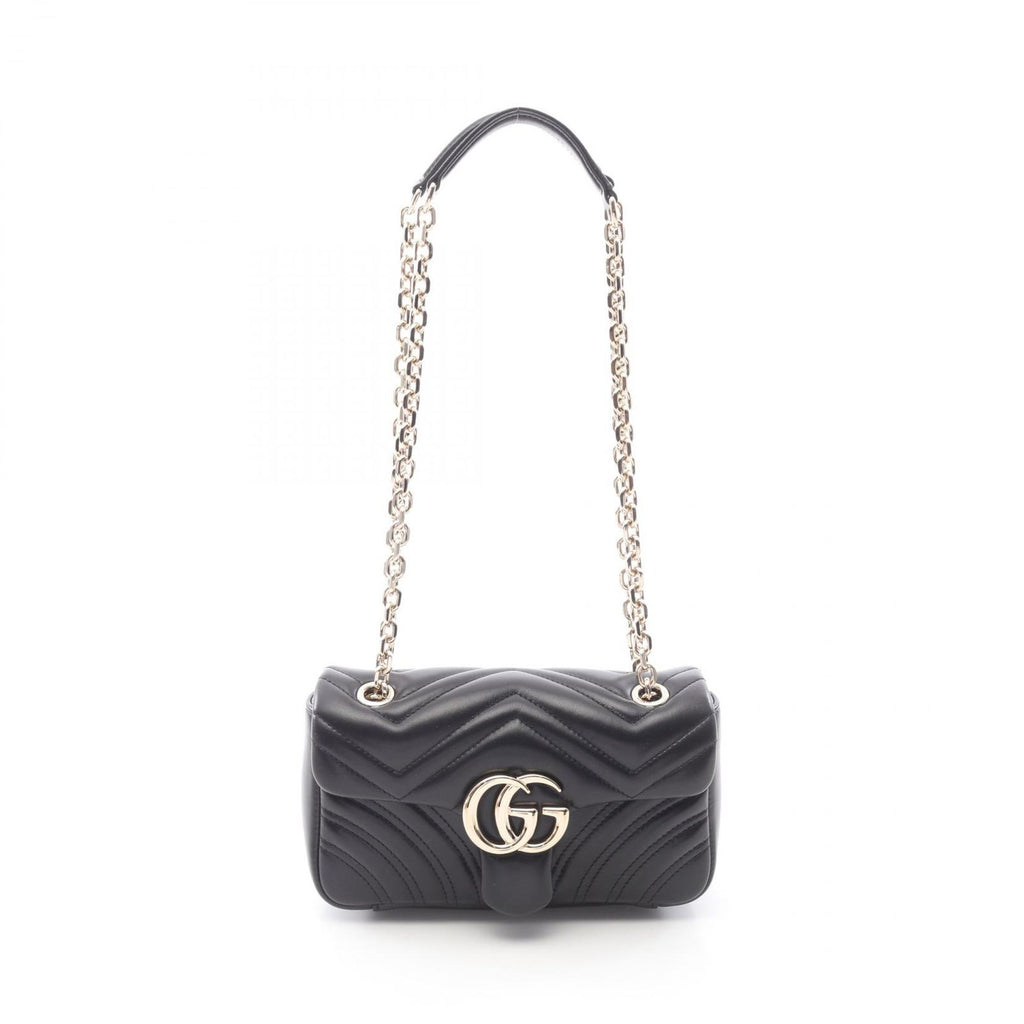 Gucci Shoulder Bag GG Marmont Small Black Leather