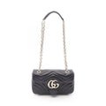 Gucci Shoulder Bag GG Marmont Small Black Leather