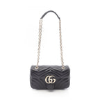 Gucci Shoulder Bag GG Marmont Small Black Leather