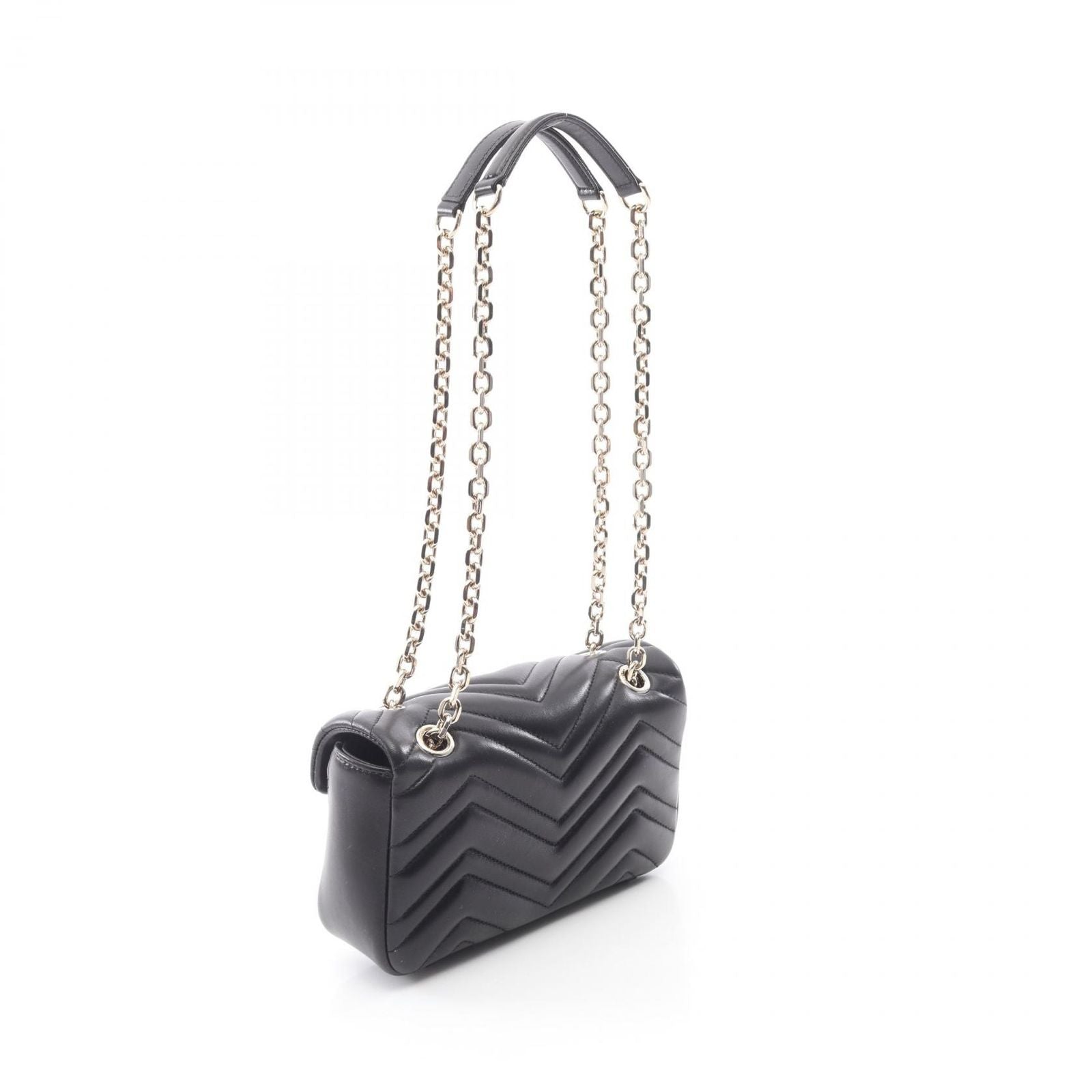 Gucci Shoulder Bag GG Marmont Small Black Leather — view 2