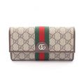 Gucci Bifold Wallet Ophidia GG Supreme Continental Beige Leather