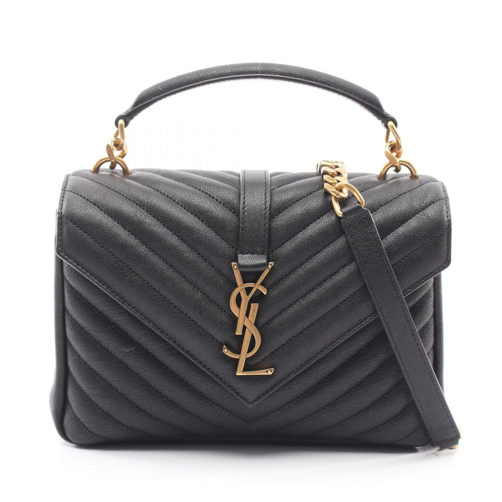 Saint Laurent Paris Handbag Carre 2-Way Black Leather