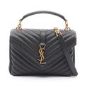 Saint Laurent Paris Handbag Carre 2-Way Black Leather