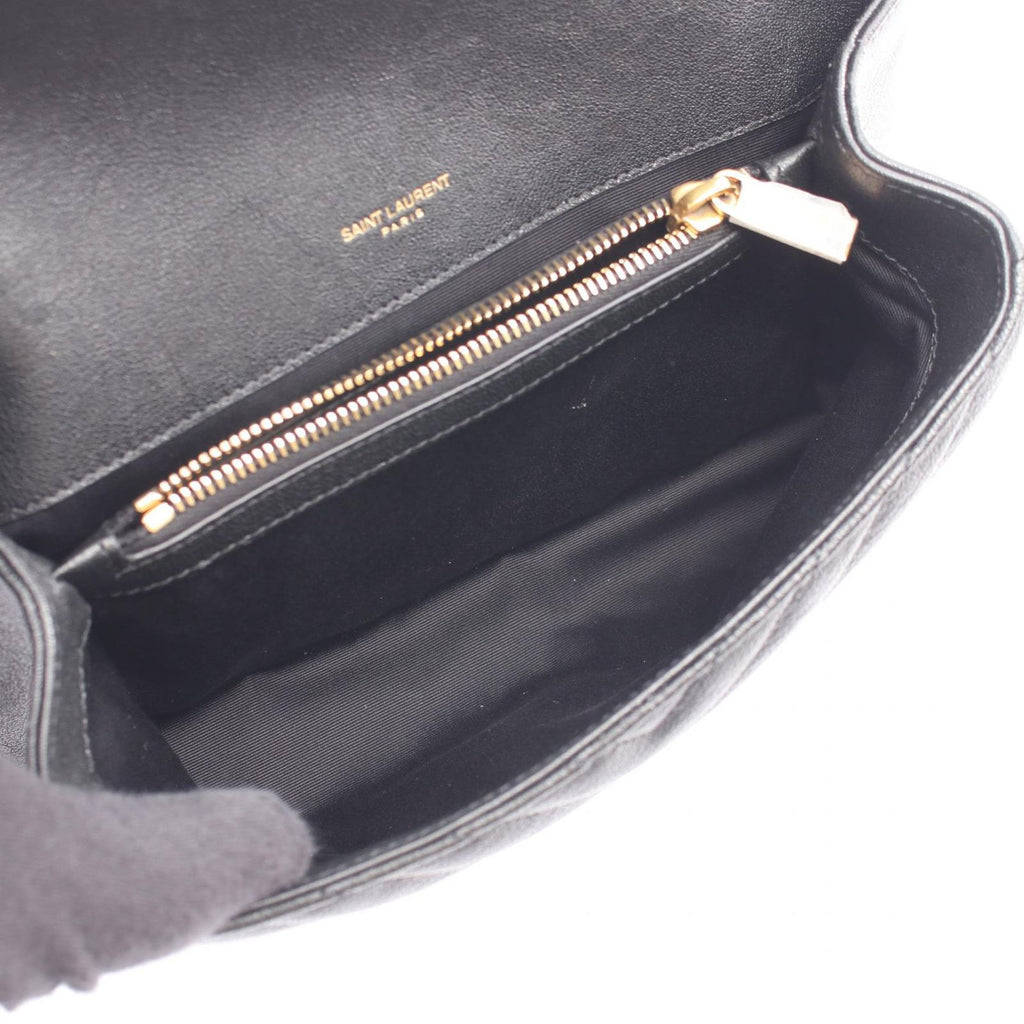 Saint Laurent Paris Handbag Carre 2-Way Black Leather — view 3