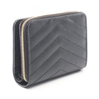 Saint Laurent Paris Bifold Wallet Monogram Black Leather — view 2