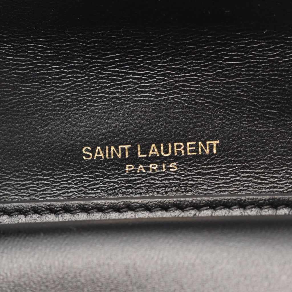 Saint Laurent Paris Trifold Wallet Cassandra Multi Fold Black Leather — view 6