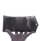 Saint Laurent Paris Trifold Wallet Cassandra Multi Fold Black Leather — view 4