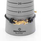 Saint Laurent Paris Bracelet Cassandra Black Leather — view 5