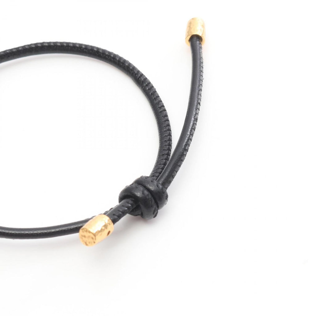 Saint Laurent Paris Bracelet Cassandra Black Leather — view 6