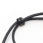 Saint Laurent Paris Bracelet Cassandra Black Leather — view 4