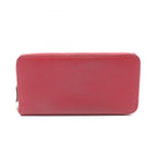 Hermes Round Wallet Azappu Long Silk in Long Rouge Grena Leather Azap