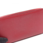 Hermes Round Wallet Azappu Long Silk in Long Rouge Grena Leather Azap — view 8