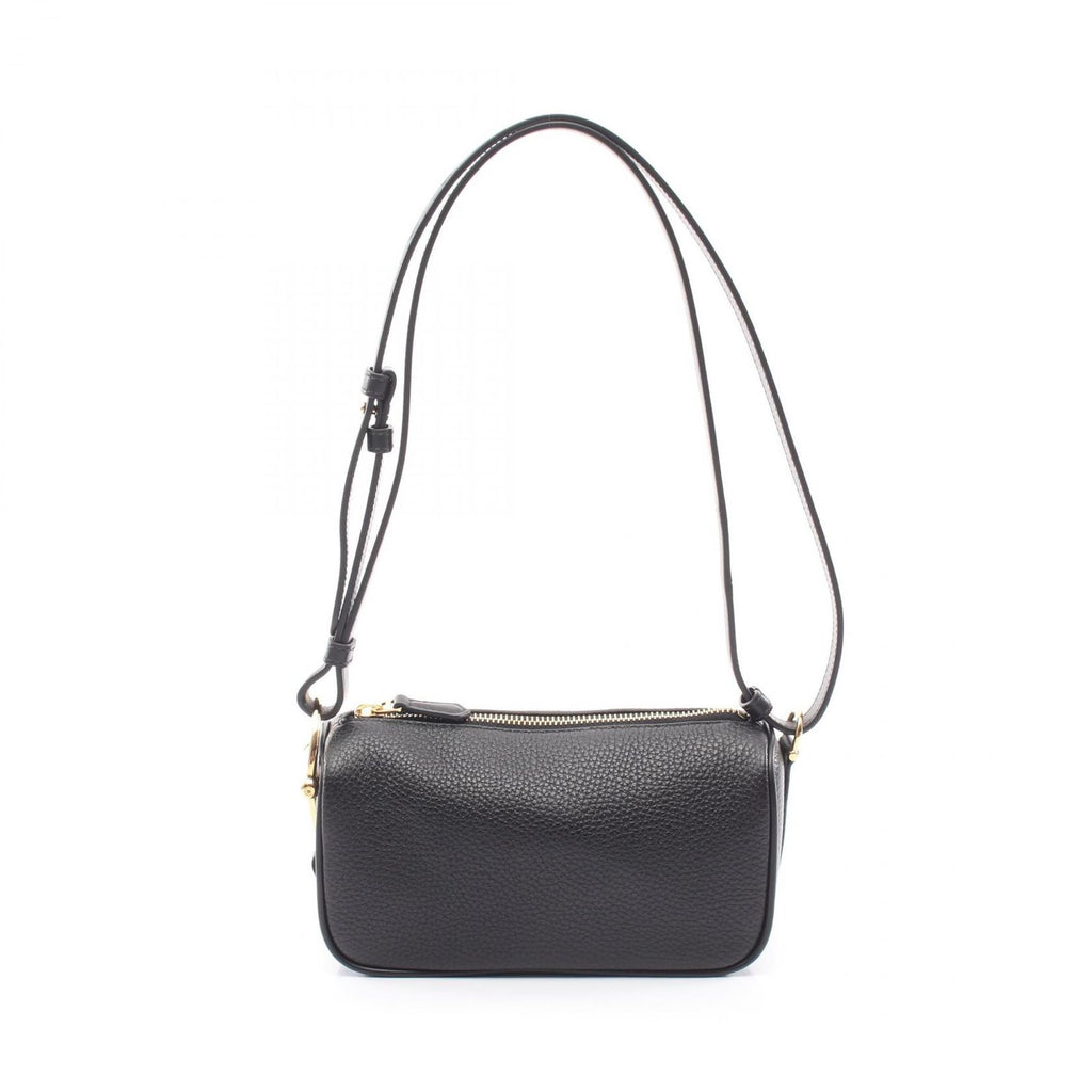 Gucci Shoulder Bag Half Horsebit Black Leather