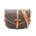 Louis Vuitton Shoulder Bag Saumur 30 Canvas Leather