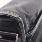 Prada Shoulder Bag Black Nylon Saffiano Leather — view 7