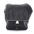 Prada Shoulder Bag Black Nylon Saffiano Leather