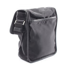 Prada Shoulder Bag Black Nylon Saffiano Leather — view 2