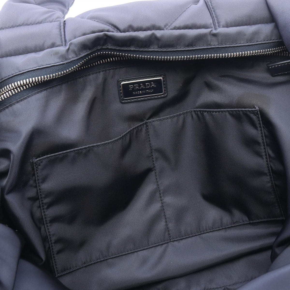 Prada Tote Re-Nylon Navy Nylon Padded — view 8