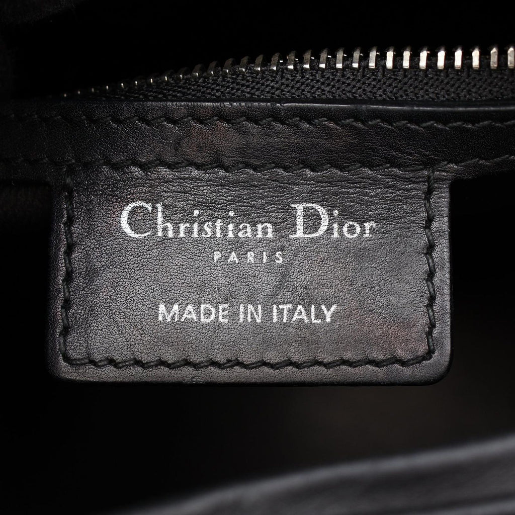 Dior Handbag Lady Dior 2-Way Black Multi Leather Tote — view 4
