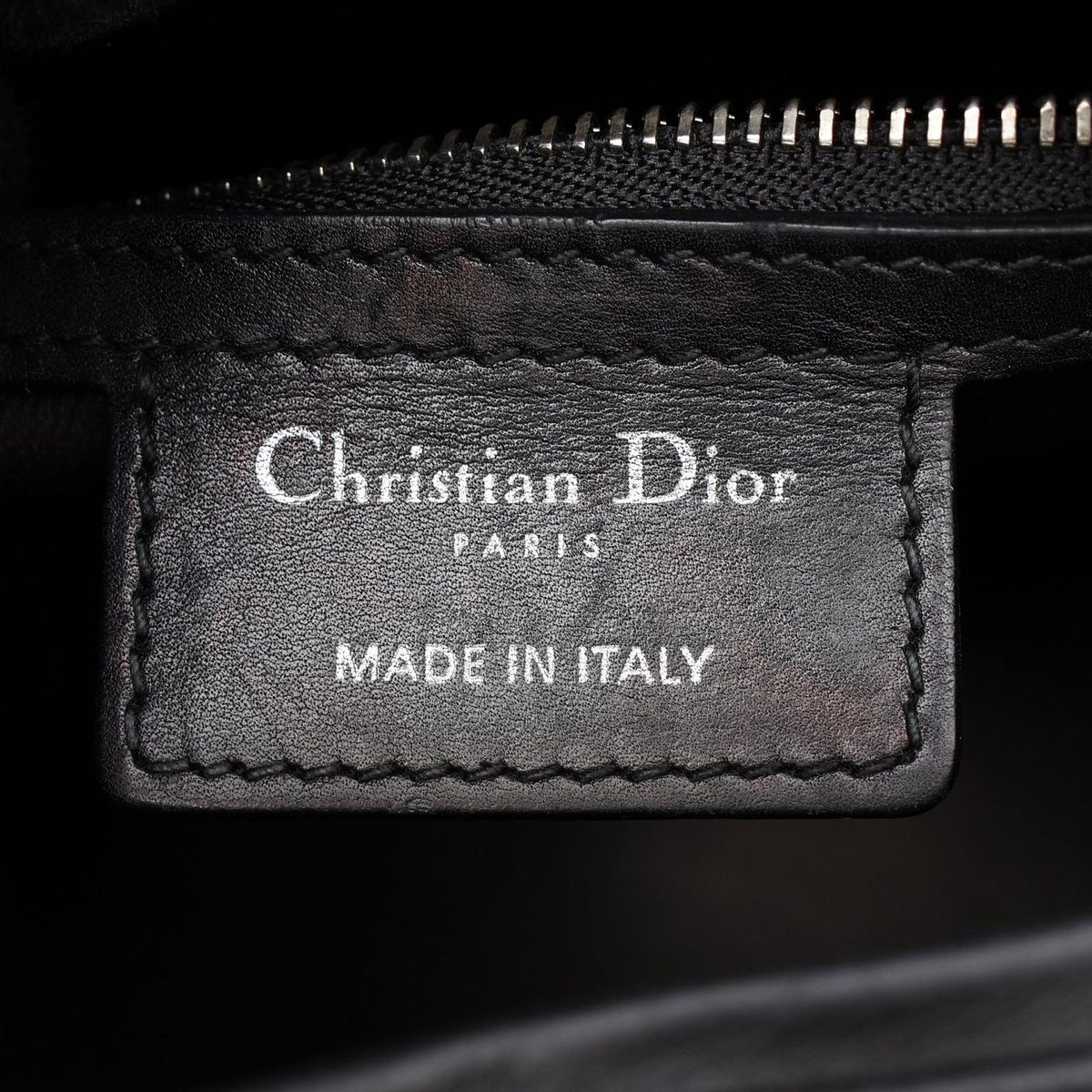 Dior Handbag Lady Dior 2-Way Black Multi Leather Tote — view 4