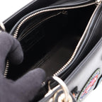 Dior Handbag Lady Dior 2-Way Black Multi Leather Tote — view 3