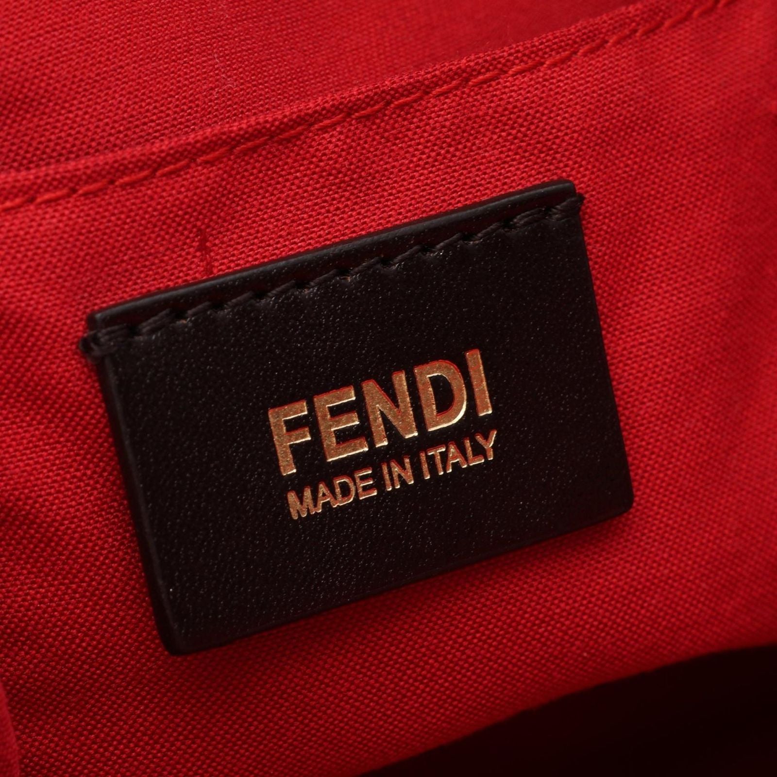 Fendi Handbag Chameleon 2-Way Red Leather — view 4