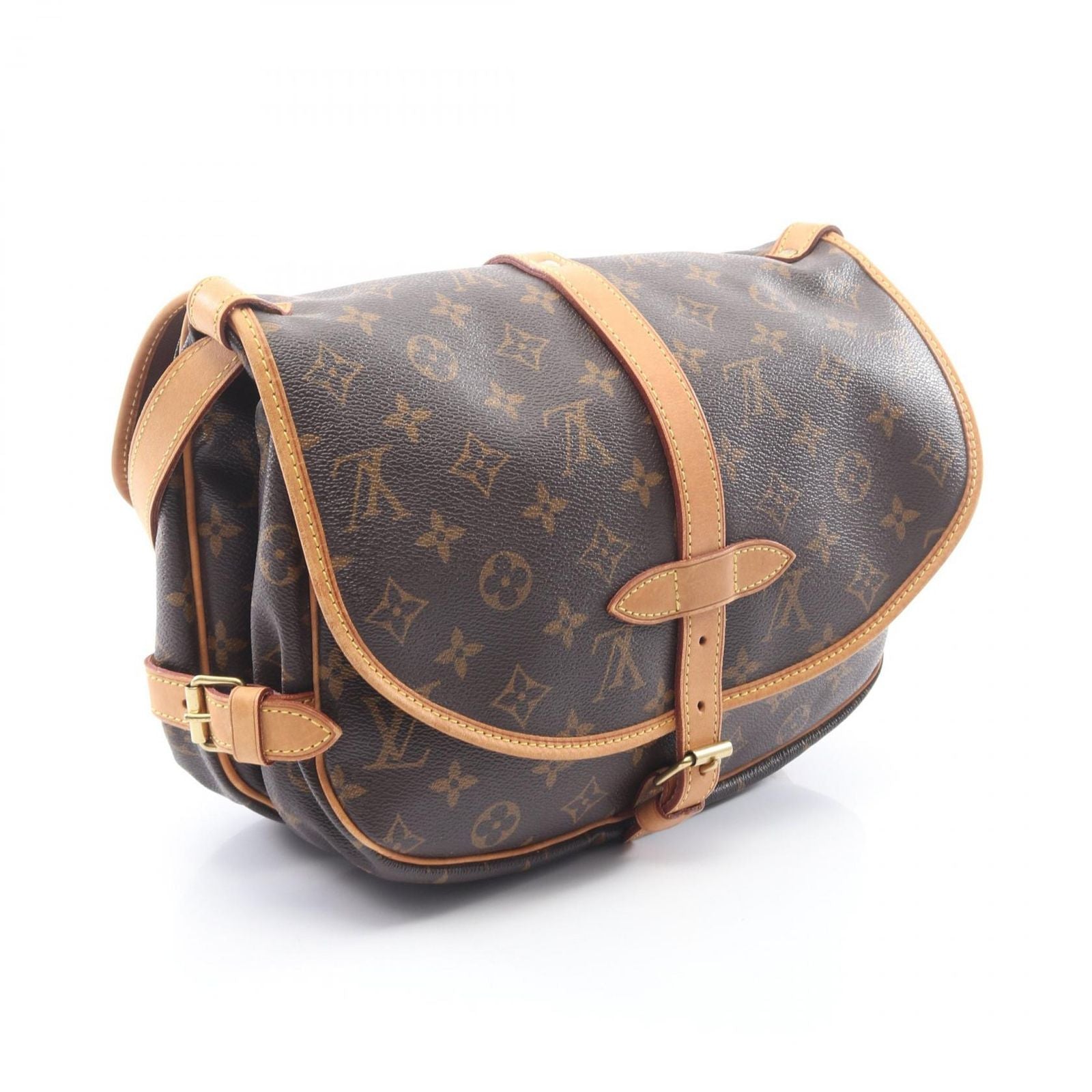 Louis Vuitton Shoulder Bag Saumur 30 Canvas Leather — view 2