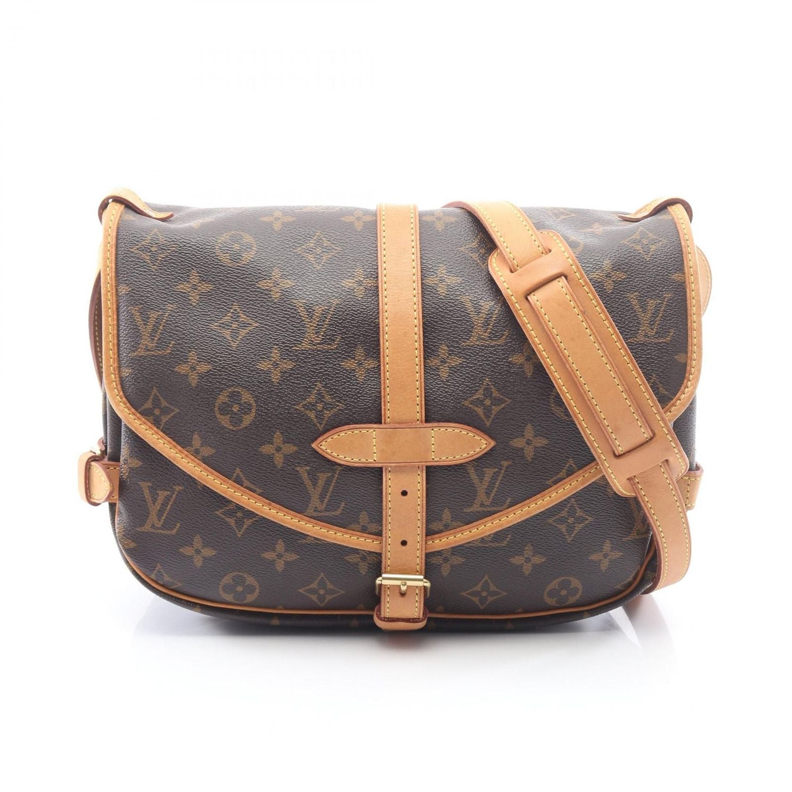 Louis Vuitton Shoulder Bag Saumur 30 Canvas Leather