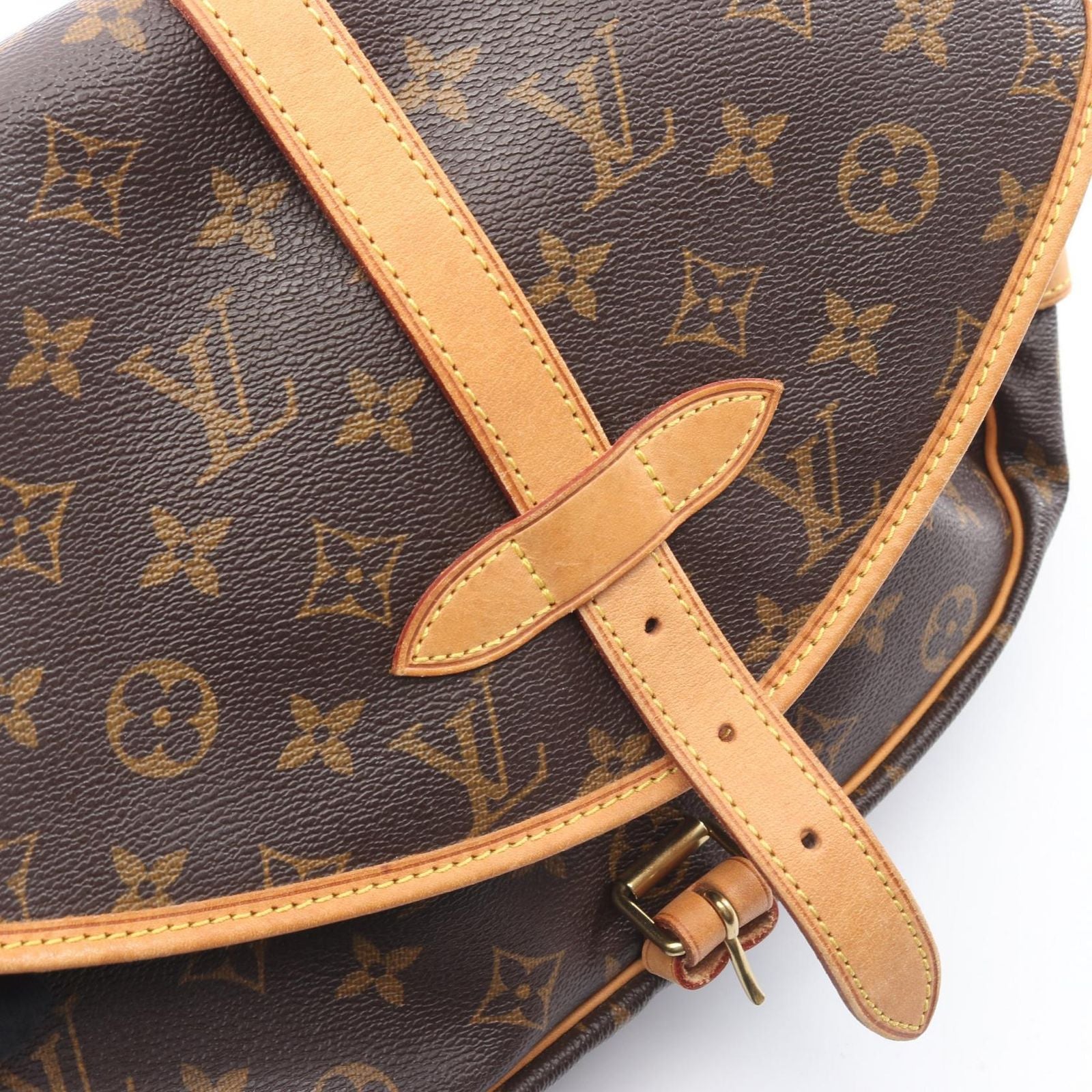 Louis Vuitton Shoulder Bag Saumur 30 Canvas Leather — view 7