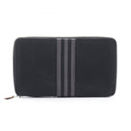 Hermes Round Wallet Fourre Tout Purse GM Black Canvas