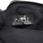 Hermes Round Wallet Fourre Tout Purse GM Black Canvas — view 5
