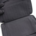Hermes Round Wallet Fourre Tout Purse GM Black Canvas — view 7