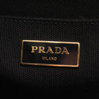 Prada Tote Canapa Righe 2-Way Pink Black Canvas — view 4