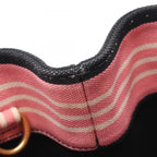 Prada Tote Canapa Righe 2-Way Pink Black Canvas — view 8