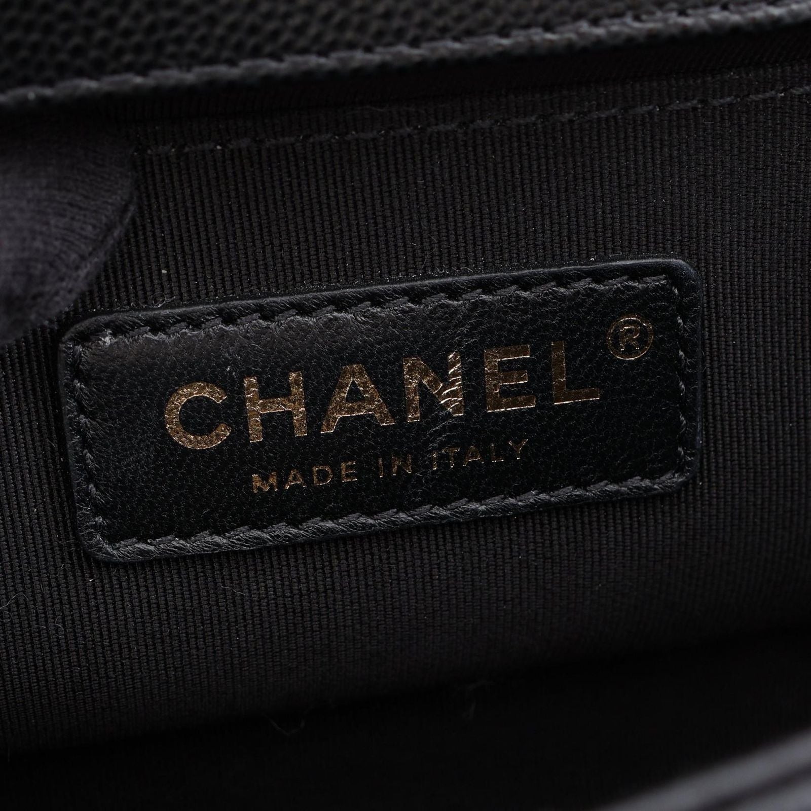 Chanel Shoulder Bag Boy Small Black Caviar Leather Chain — view 4