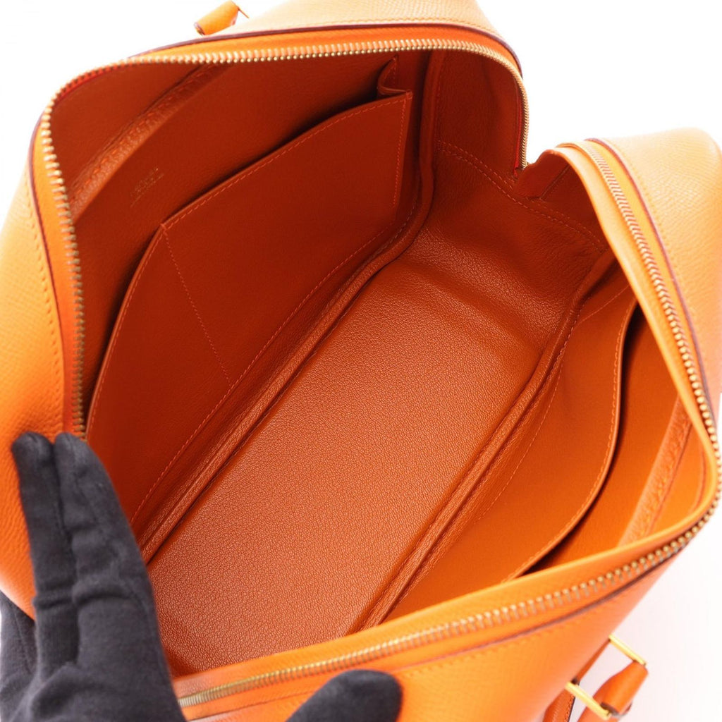 Hermes Handbag Plume 28 Orange Leather — view 3