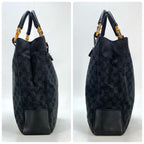 Gucci Tote GG Canvas Bamboo Black Business Travel — view 4