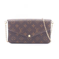Louis Vuitton Shoulder Bag Pochette Monogram Fuchsia Canvas Leather Felicie