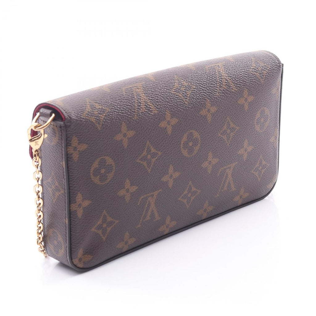 Louis Vuitton Shoulder Bag Pochette Monogram Fuchsia Canvas Leather Felicie — view 2