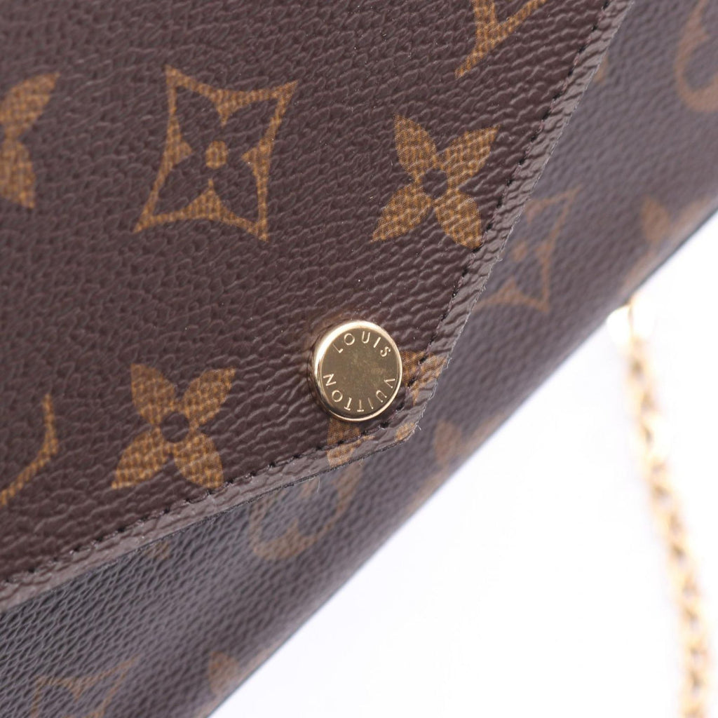 Louis Vuitton Shoulder Bag Pochette Monogram Fuchsia Canvas Leather Felicie — view 8