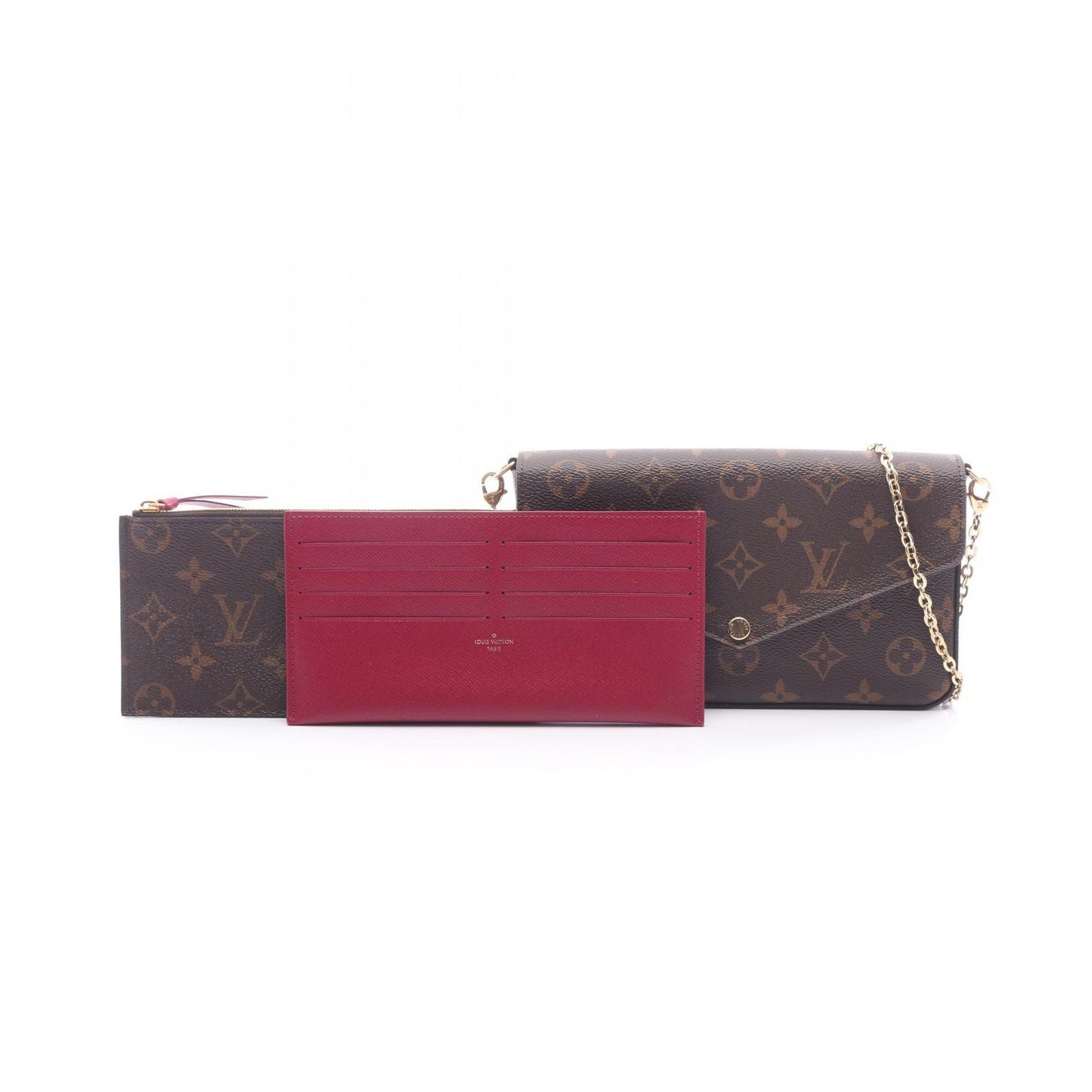 Louis Vuitton Shoulder Bag Pochette Monogram Fuchsia Canvas Leather Felicie — view 6
